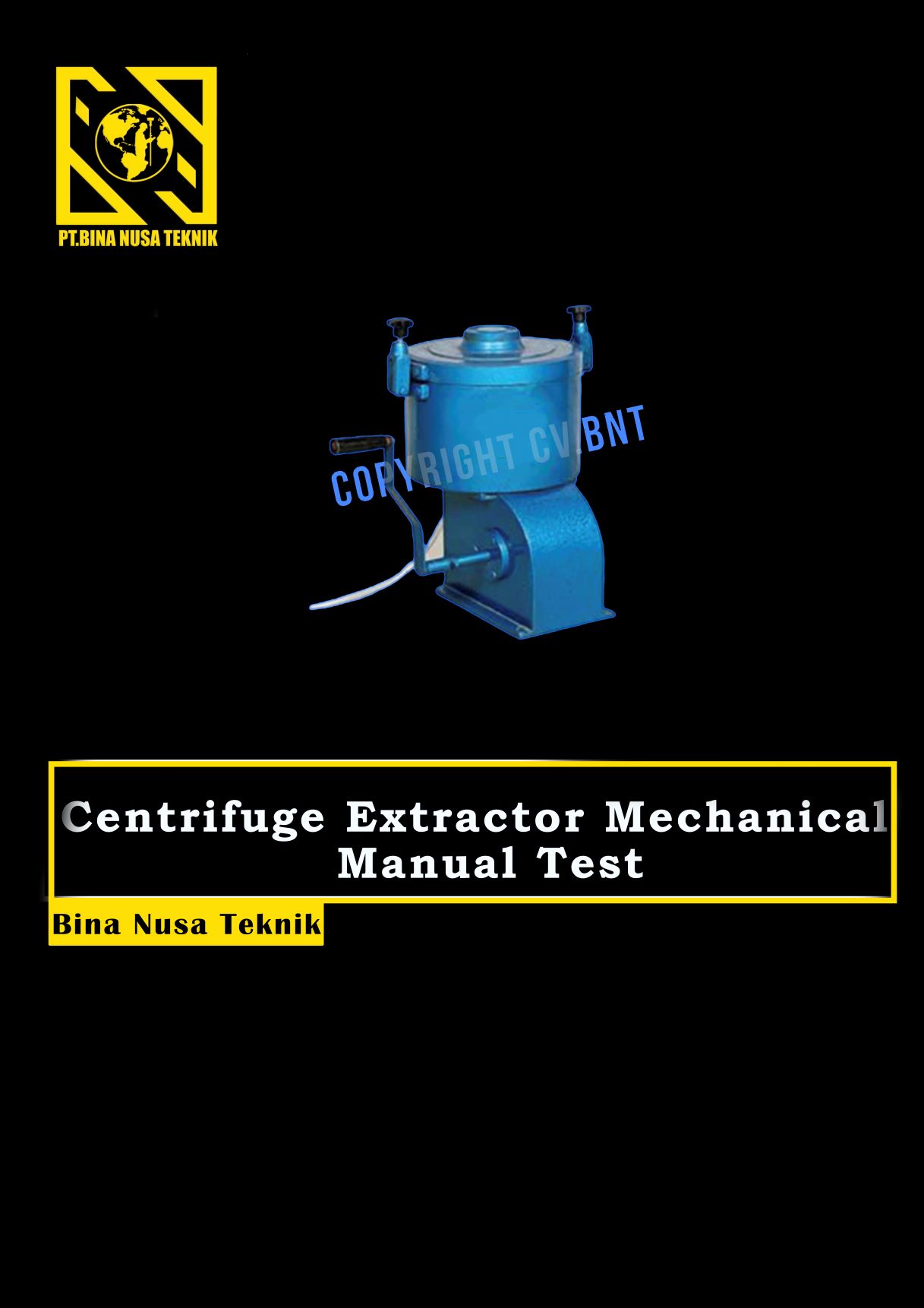 centrifuge extractor mechanical manual test